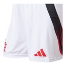 Short Flamengo I 25/26 - Masculino Adidas - Branco com detalhes em vermelho e preto