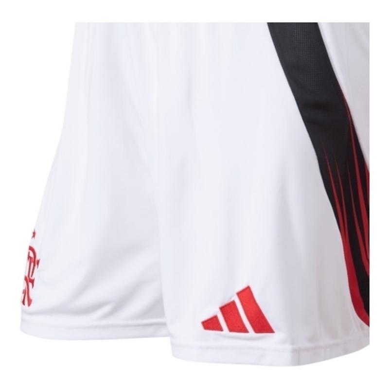 Short Flamengo I 25/26 - Masculino Adidas - Branco com detalhes em vermelho e preto