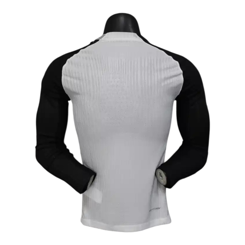 Camisa Corinthians I 25/26 manga longa - Jogador Nike Masculina - Branca e preta