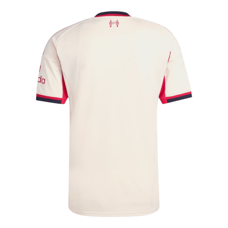 Camisa Liverpool II 25/26 - Torcedor Adidas Masculina - Bege com detalhes em vermelho e preto