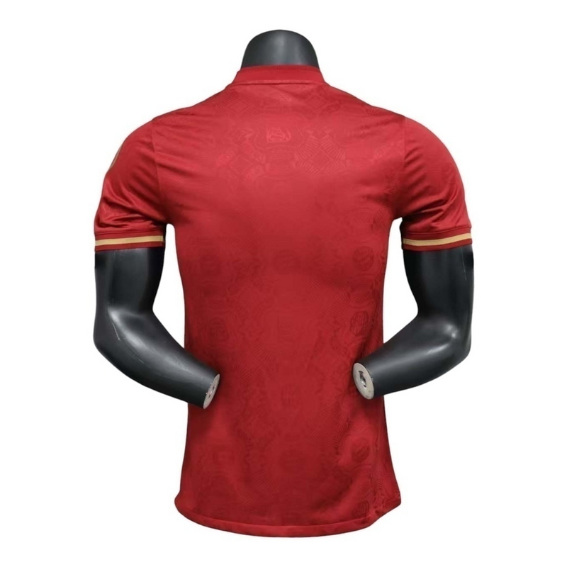 Camisa Bayern de Munique Edição especial Aniversário de 125 anos 25/26 - Jogador Adidas Masculina - Vinho com detalhes em dourado