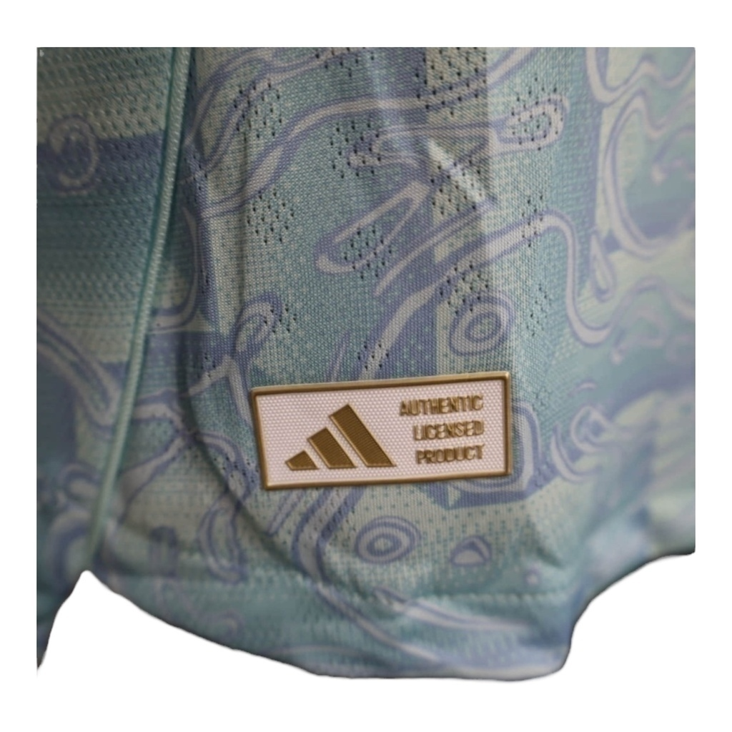 Camisa Juventus II 25/26 manga longa - Jogador Adidas Masculina - Azul com detalhes em branco e amarelo