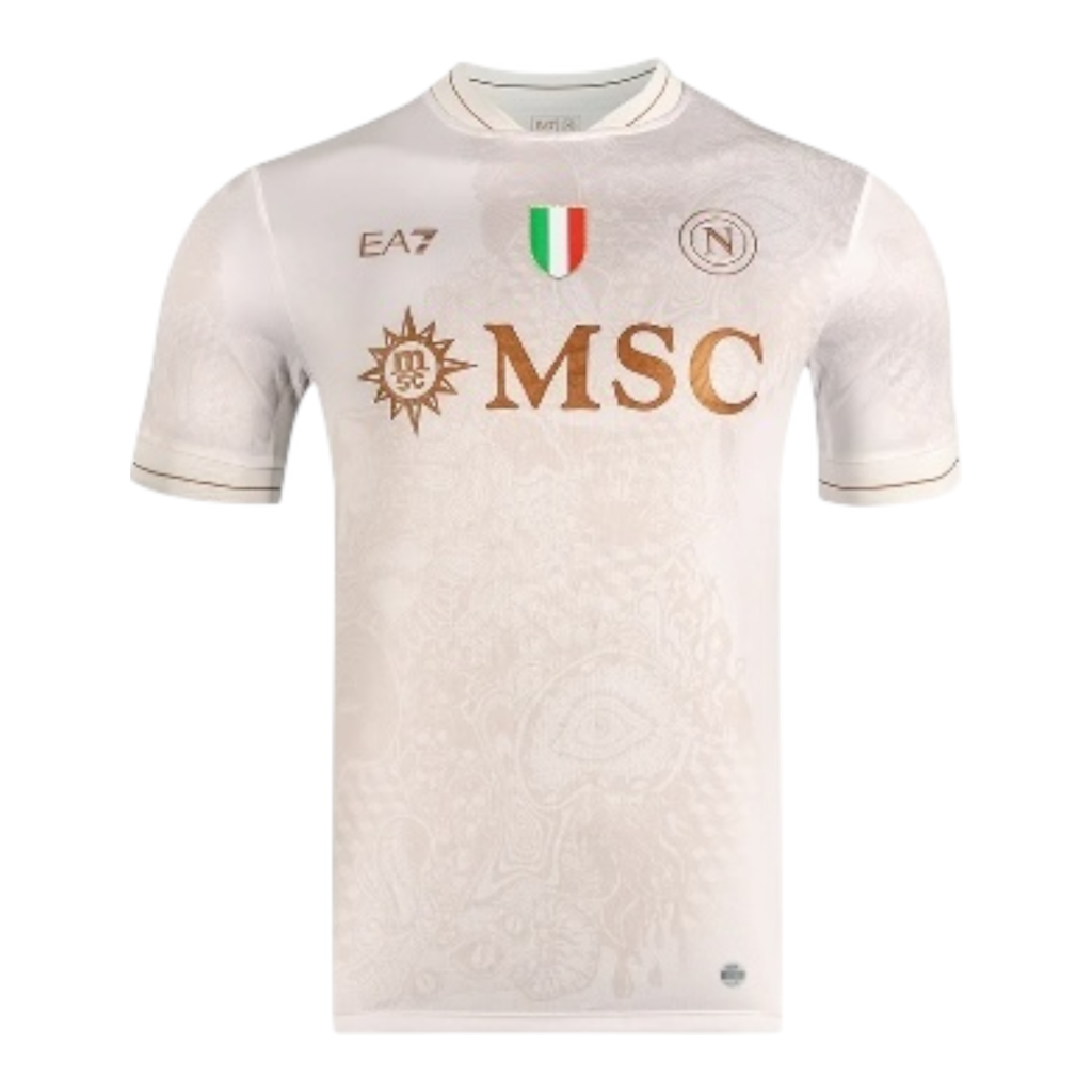 Camisa Napoli II 25/26 - Torcedor EA7 Masculina - Branca
