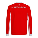 Camisa Bayern de Munique I 25/26 manga longa - Torcedor Adidas Masculina - Vermelha com detalhes em branco