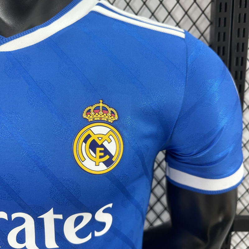 Camisa Real Madrid III 25/26 - Jogador Adidas Masculina - Azul com detalhes em branco