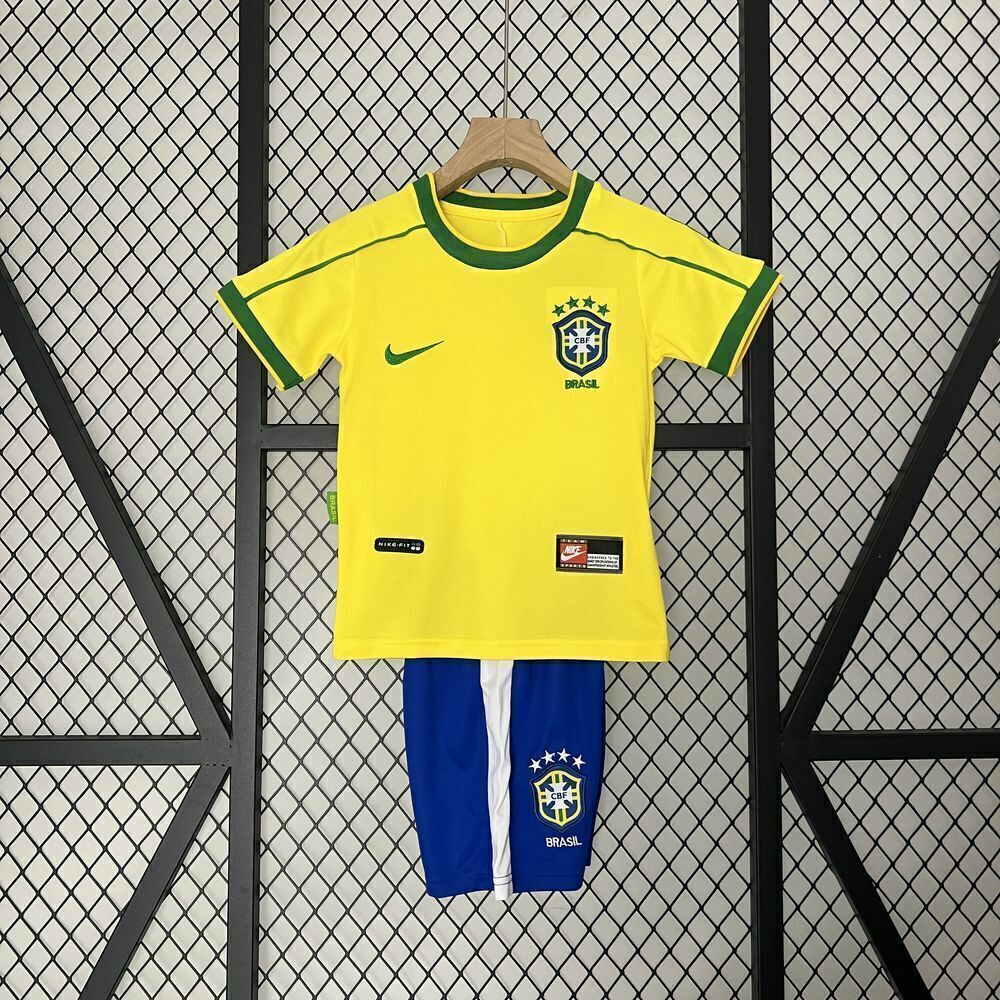 Kit infantil Brasil retro 1998 - Camisa e Shorts