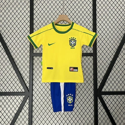 Kit infantil Brasil retro 1998 - Camisa e Shorts