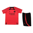 Kit Treino adulto - Camisa e Shorts - Paris Saint-Germain Nike 23/24 - Vermelho e preto