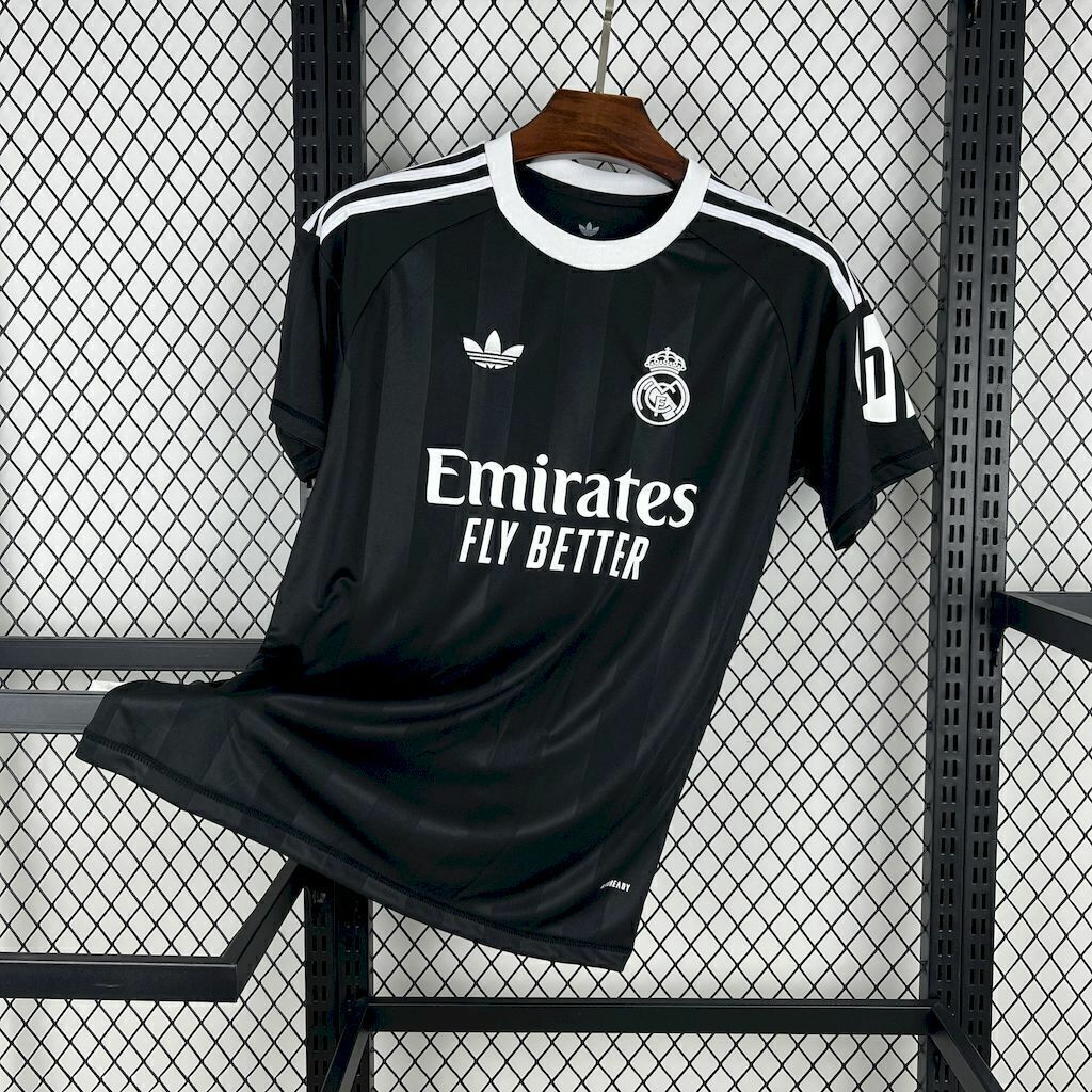 Camisa Real Madrid black 25/26 - Torcedor Adidas Masculina