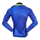 Camisa Seleção Brasileira II 25/26 manga longa - Jogador Nike Masculina - Azul com detalhes em verde