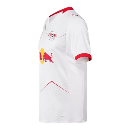 Camisa Red Bull Leipzig I 25/26 - Torcedor Puma Masculina - Branca com detalhes em vermelho