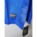 Manchester united 2007/08 retrô, manga longa - Azul