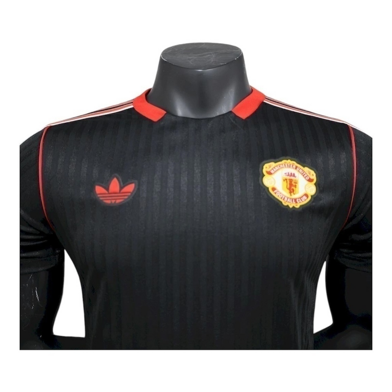 Camisa Manchester United Icon 25/26 - Jogador Adidas Masculina - Preta