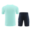 Kit Treino adulto - Camisa e Shorts - Real Madrid Adidas 24/25 - Verde e azul