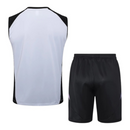 Kit Treino adulto - Camisa e Shorts - Seleção Alemanha Adidas 24/25 - Branco e preto com detalhes em roxo
