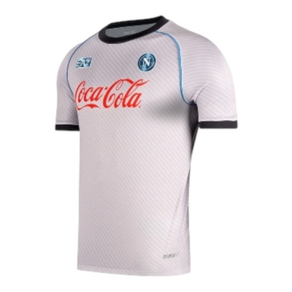Camisa Napoli Treino 25/26 - Torcedor EA7 Masculina - Branca e cinza