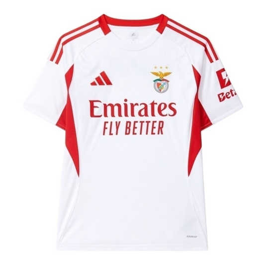 Camisa Benfica III 25/26 - Torcedor Adidas Masculina - Branca com detalhes em vermelho