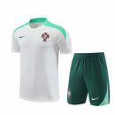 Kit Treino adulto - Camisa e Shorts - Seleção Portugal Nike 24/25 - Branco e verde