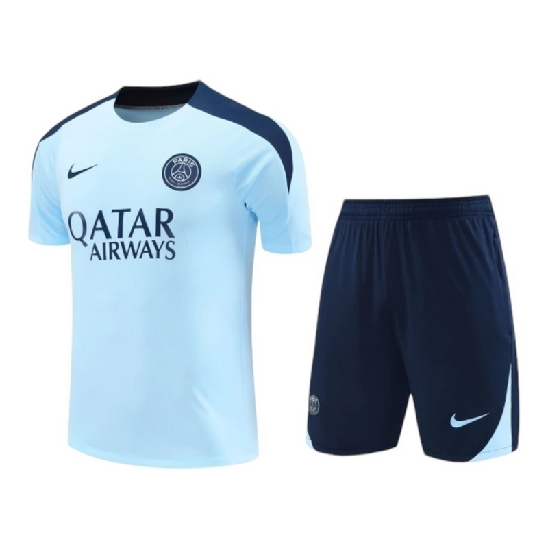 Kit Treino adulto - Camisa e Shorts - Paris Saint-Germain Nike 24/25 - Azul