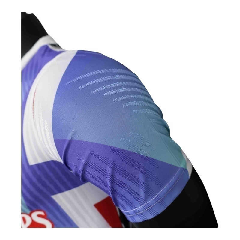 Camisa Arsenal Pré-jogo 24/25 - Jogador Adidas Masculina - Branca com detalhes em preto e azul e vermelho