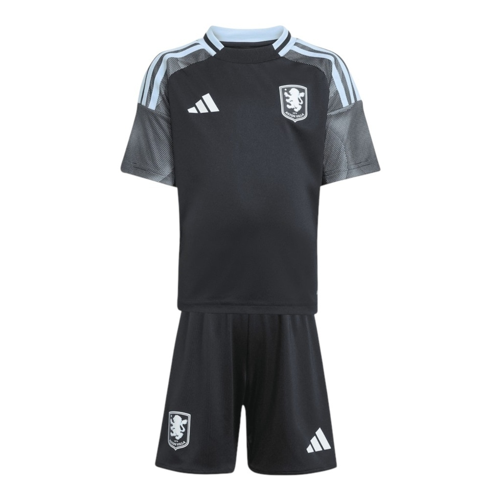 Kit Infantil Aston Villa II 25/26 - Adidas - Preto