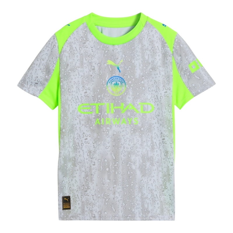 Camisa Manchester City III 25/26 - Torcedor Puma Masculina - Cinza e verde neon