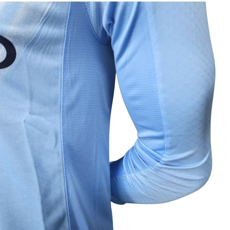 Camisa Manchester City I 25/26 manga longa - Jogador Puma Masculina - Azul com detalhes em branco