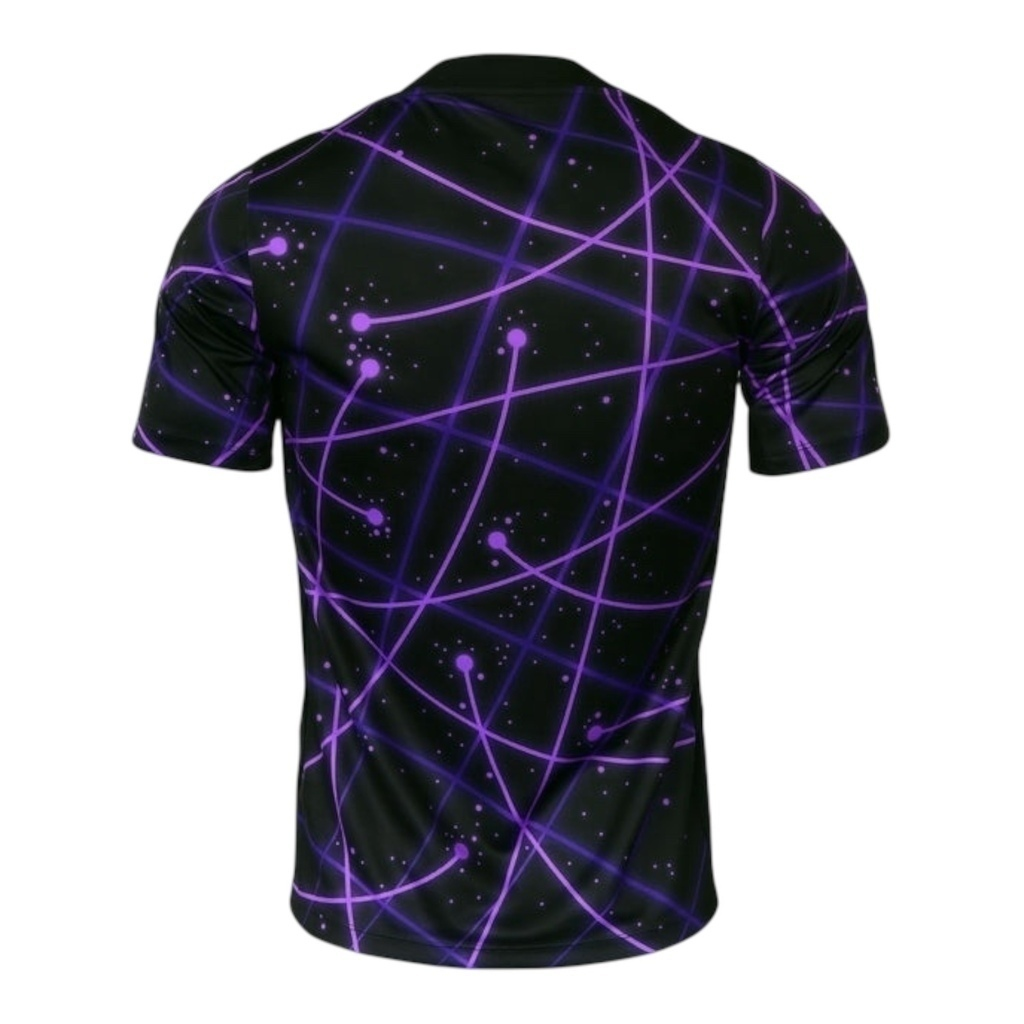 Camisa Al Ain Pré-jogo 25/26 - Torcedor Puma Masculina - Preta com detalhes em roxo