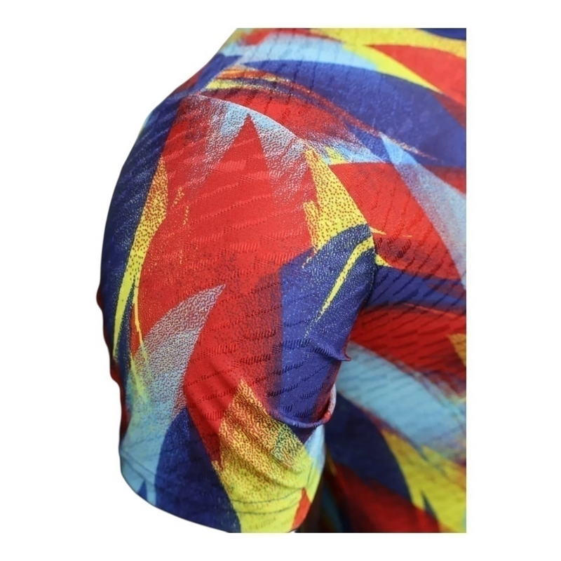 Camisa Arsenal Pré-jogo 25/26 - Jogador Adidas Masculina - Azul e vermelha e amarela