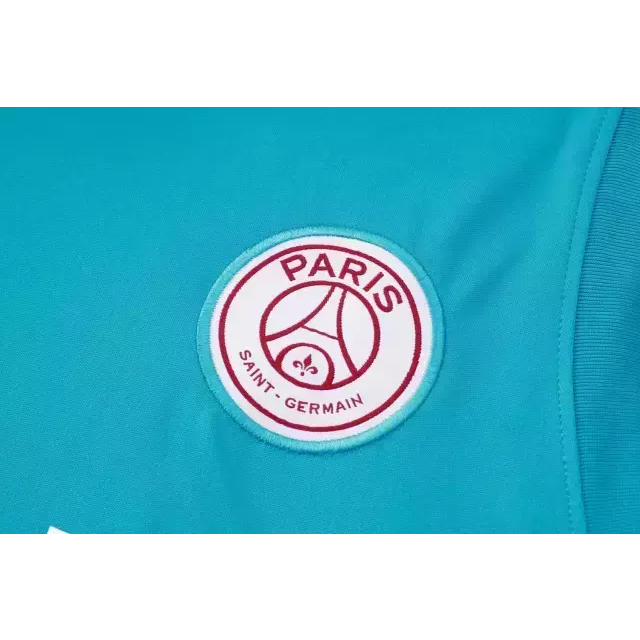 Kit Treino adulto - Camisa e Shorts - Paris Saint-Germain Nike 24/25 - Azul e preto com detalhes em vinho