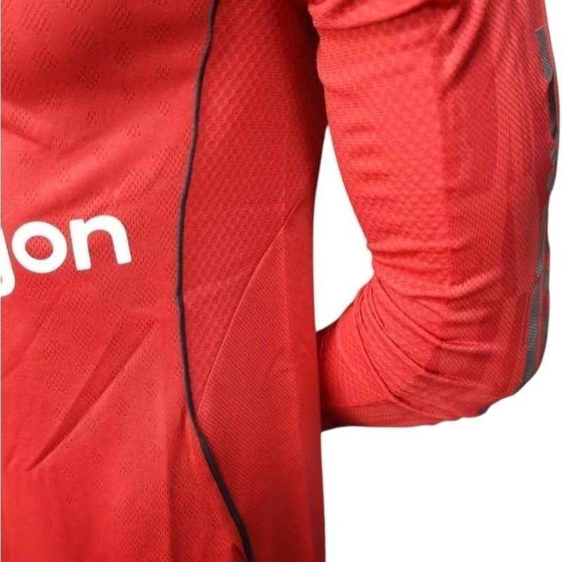 Camisa Manchester United I 25/26 manga longa - Jogador Adidas Masculina - Vermelha com detalhes em preto