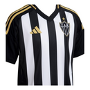 Camisa Atlético Mineiro I 25/26 - Torcedor Adidas Masculina - Preta com listras brancas com detalhes em amarelo
