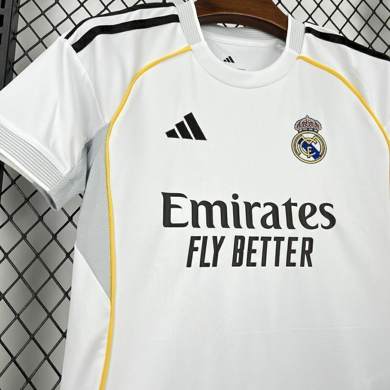 Kit Infantil Real Madrid I 25/26 - Adidas - Branco
