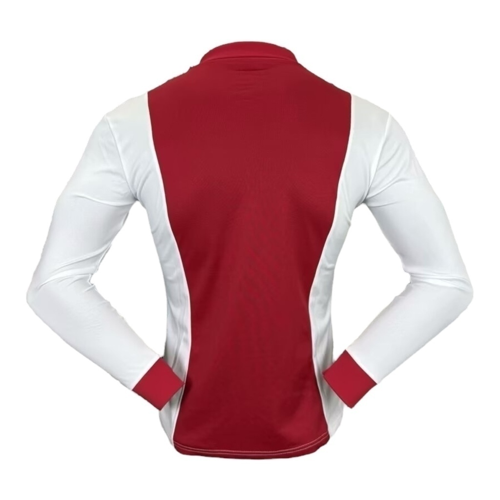 Camisa Ajax Edição Aniversário 125 anos 25/26 manga longa - Jogador Adidas Masculina - Branca e vermelha