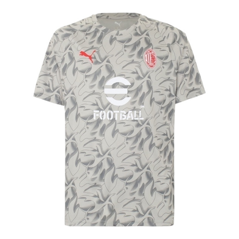 Camisa AC Milan Pré-jogo 25/26 -Torcedor Puma Masculina - Cinza