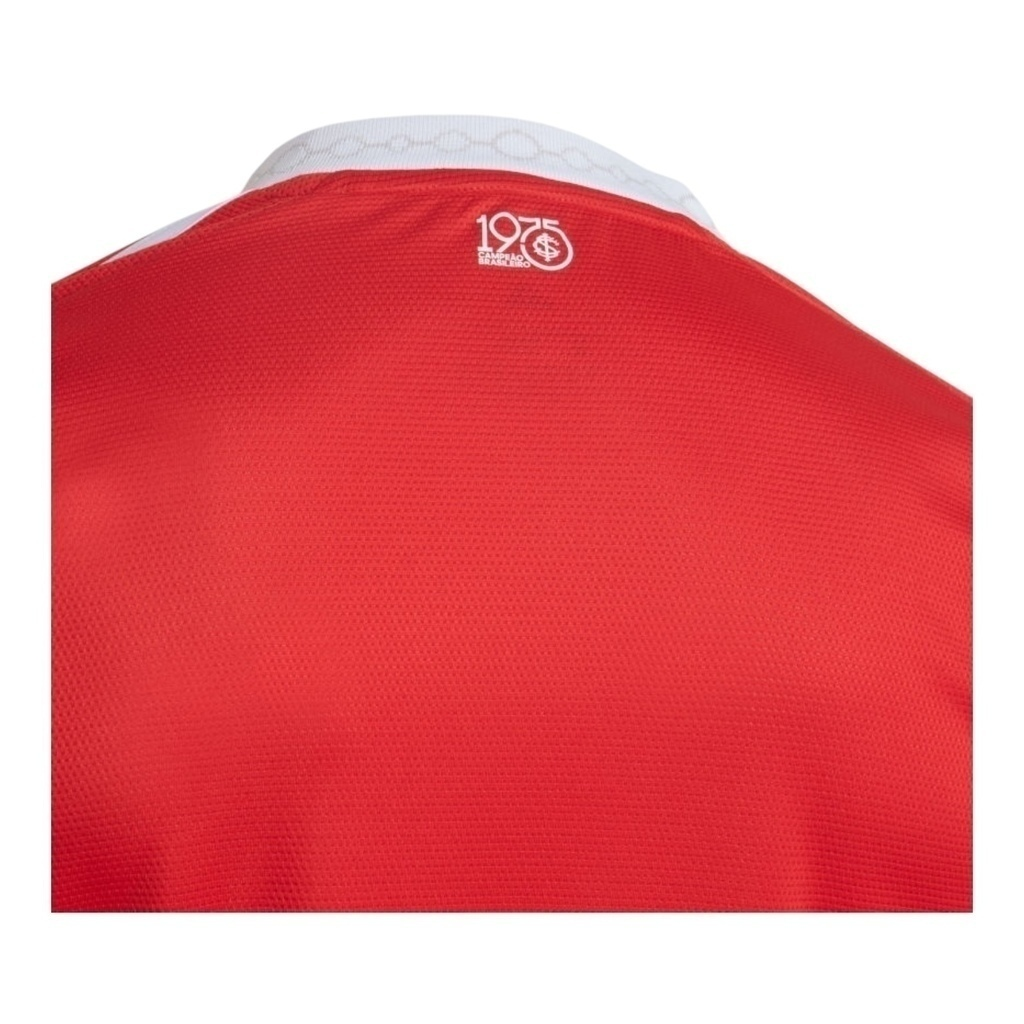 Camisa Internacional I 25/26 manga longa - Torcedor Adidas Masculina - Vermelha com detalhes em branco