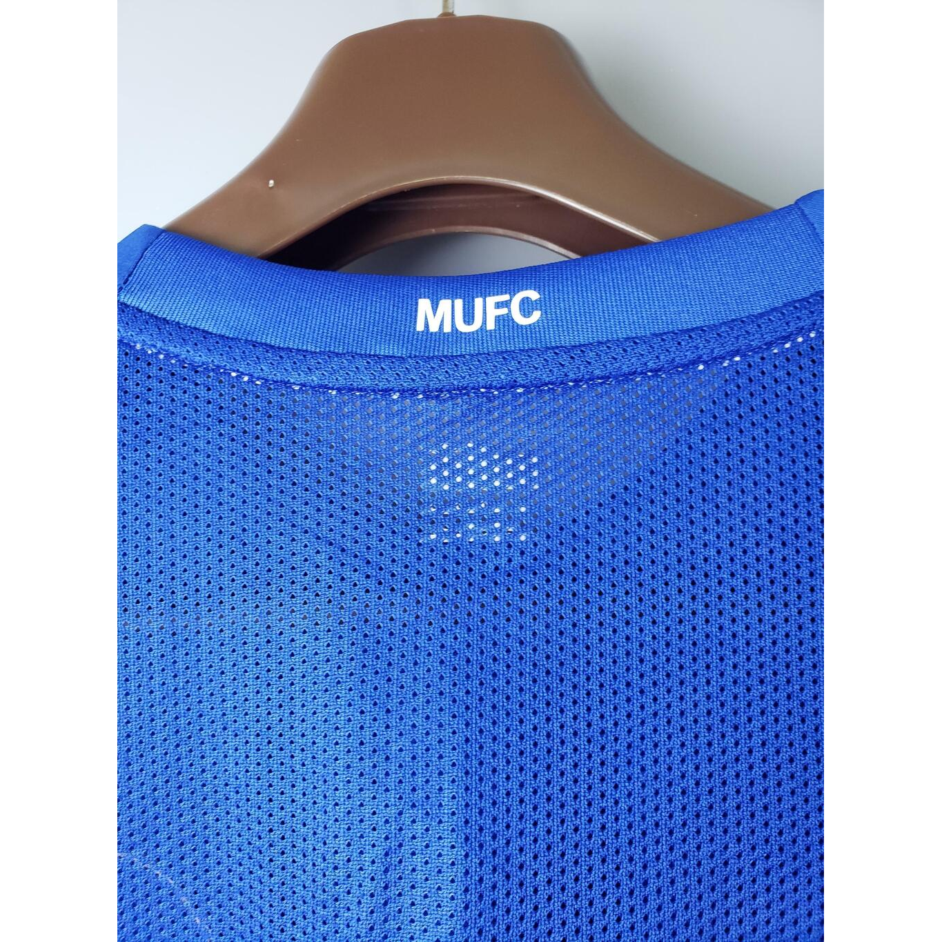 Manchester united 2007/08 retrô, manga longa - Azul