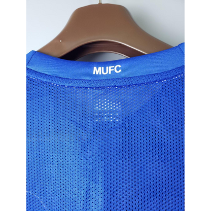 Manchester united 2007/08 retrô, manga longa - Azul
