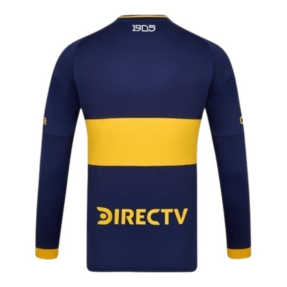 Camisa Boca Juniors I 25/26 manga longa - Torcedor Adidas Masculina - Azul com detalhes em amarelo