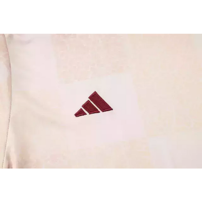 Kit Treino adulto - Camisa e Shorts - Flamengo Adidas 24/25 - Bege e preto com detalhes em vinho