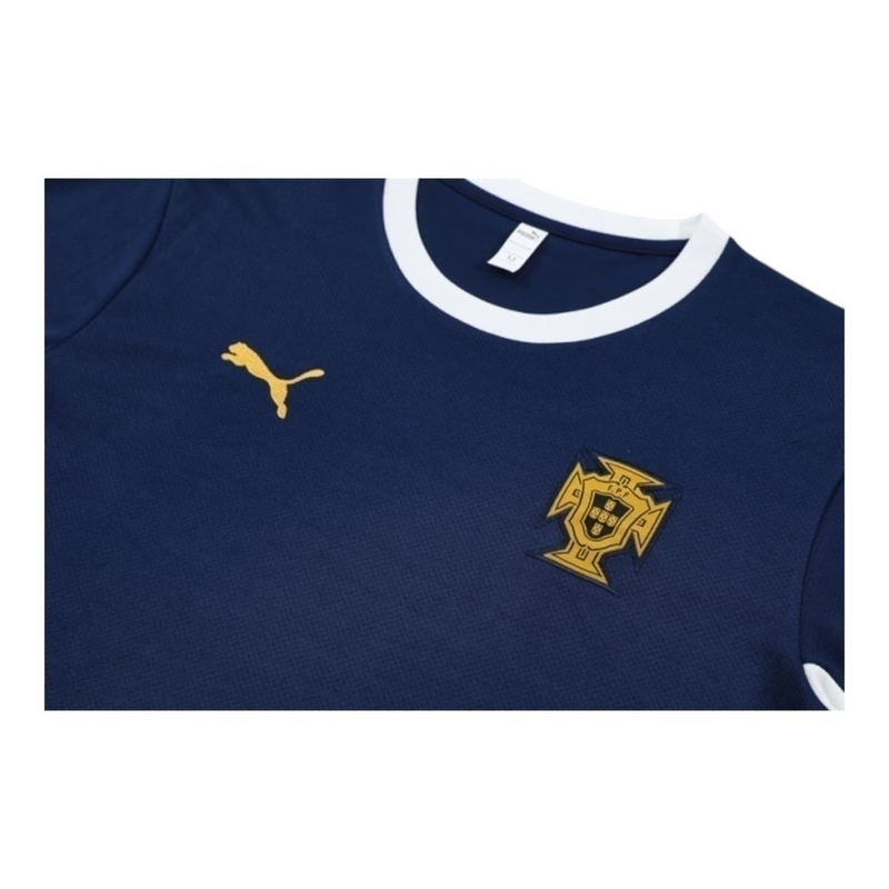 Kit Treino adulto - Camisa e Shorts - Seleção Portugal Nike 25/26 - Azul com detalhes em branco