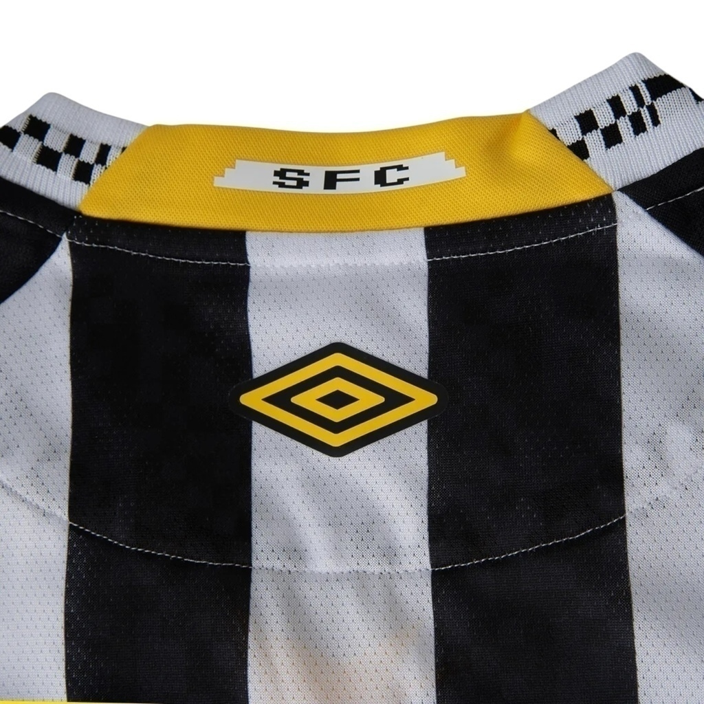 Camisa Santos II 25/26 - Torcedor Umbro Masculina - Branca e preta