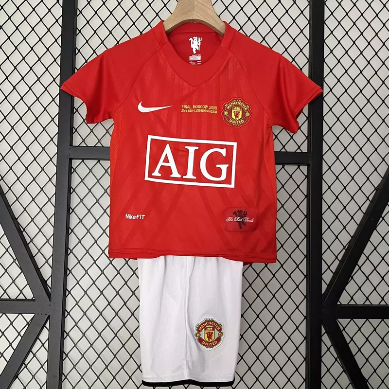 Manchester United kit infantil 08/09