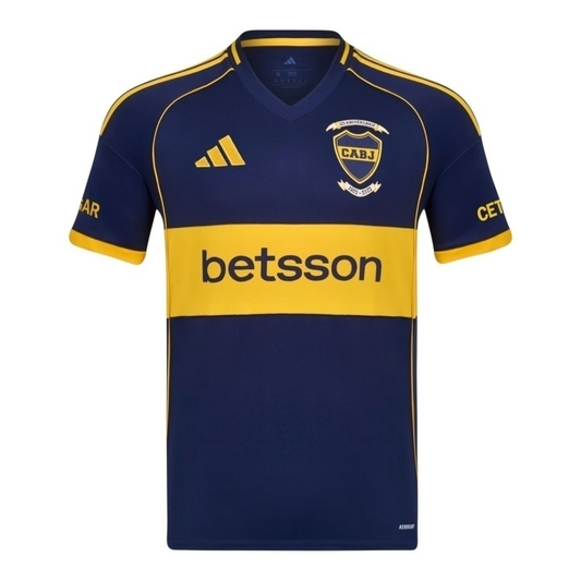 Camisa Boca Juniors I 25/26 - Torcedor Adidas Masculina - Azul com detalhes em amarelo