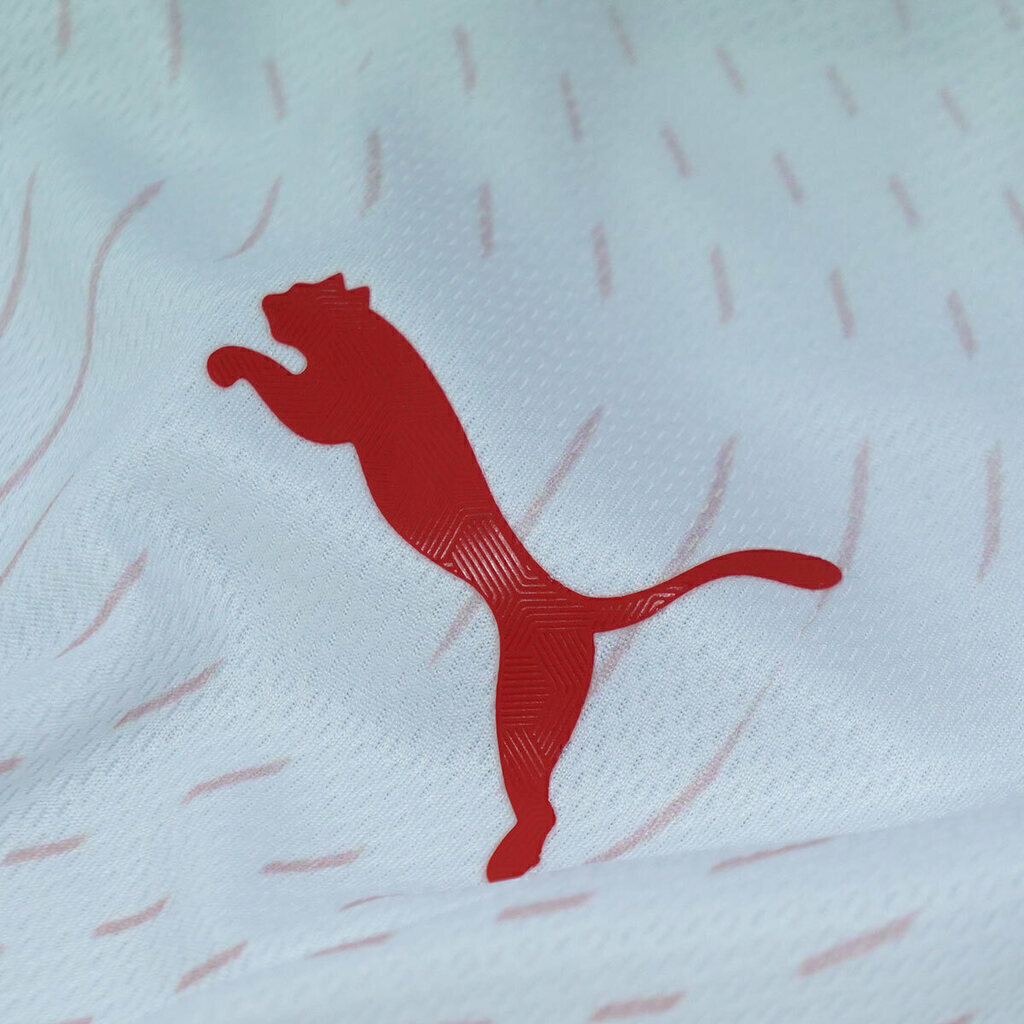 Camisa Red Bull Bragantino I 25/26 - Torcedor Puma Masculina - Branca com detalhes em vermelho e Com Patrocínio