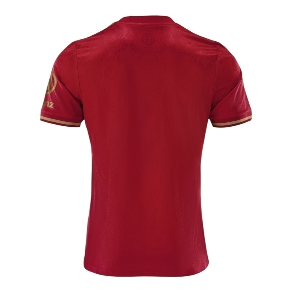 Camisa Bayern de Munique Edição especial Aniversário 125 anos 25/26 - Torcedor Adidas Masculina - Vinho com detalhes em dourado