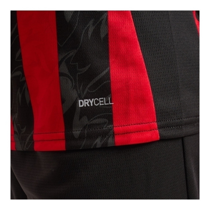 Camisa AC Milan I 25/26 manga longa - Torcedor Puma Masculina - Preta e vermelha com detalhes em cinza