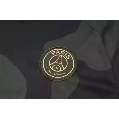 Kit Treino adulto - Camisa e Shorts - Paris Saint-Germain Jordan 24/25 - Verde camuflado