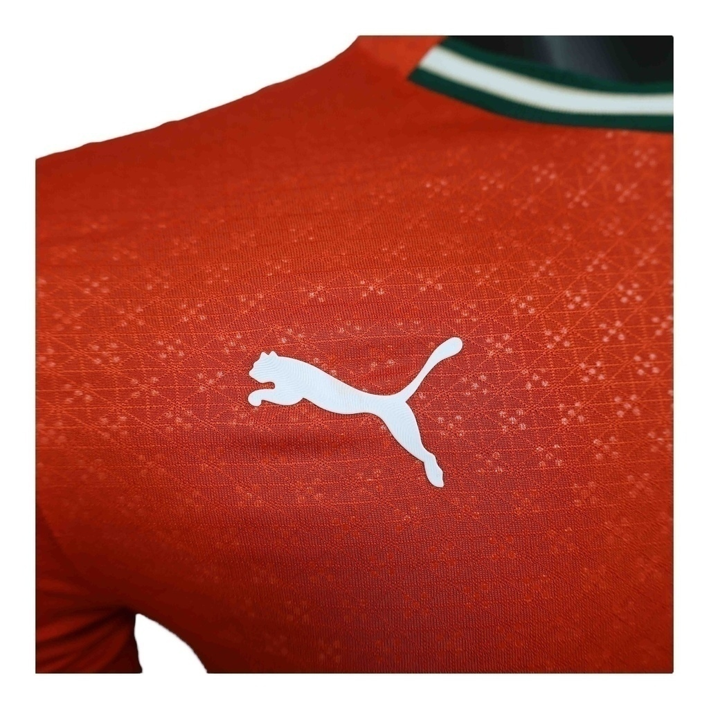 Camisa Seleção Portugal I 25/26 manga longa - Jogador Puma Masculina - Vermelha