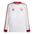 Camisa Manchester United Edição comemorativa 1991 II manga longa - Torcedor Adidas Masculina - Branca com detalhes em vermelho